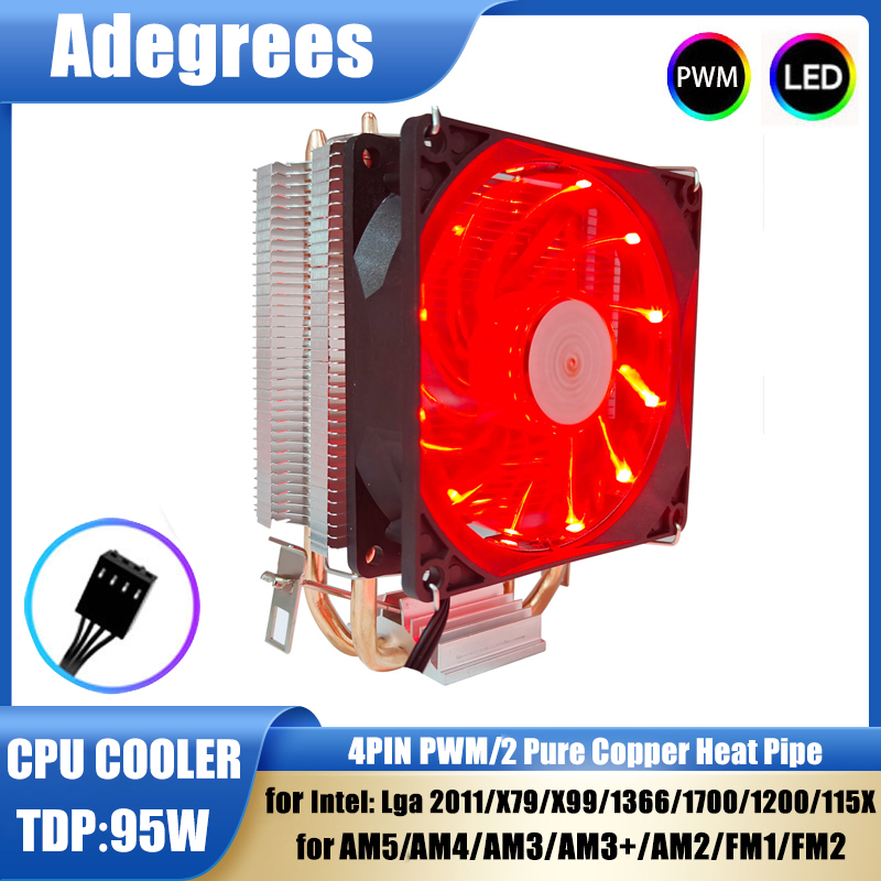 Air Cooler Cpu - 2 Heat-pipes CPU Cooler Tower 3PIN/4PIN