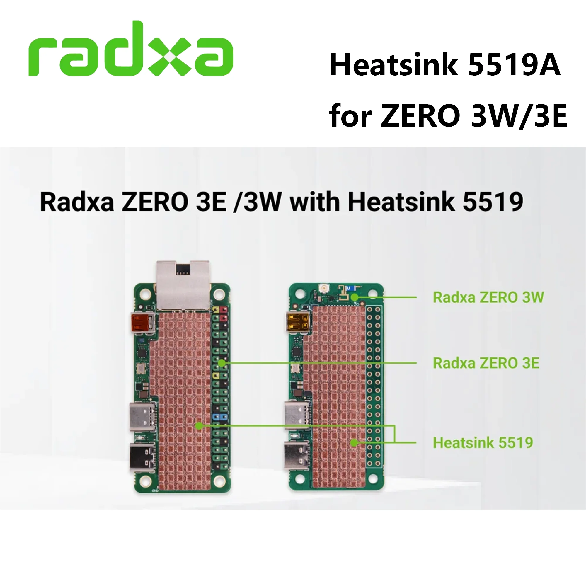 FireChip Radxa ZERO 3W / 3E He - Heatsink review and price