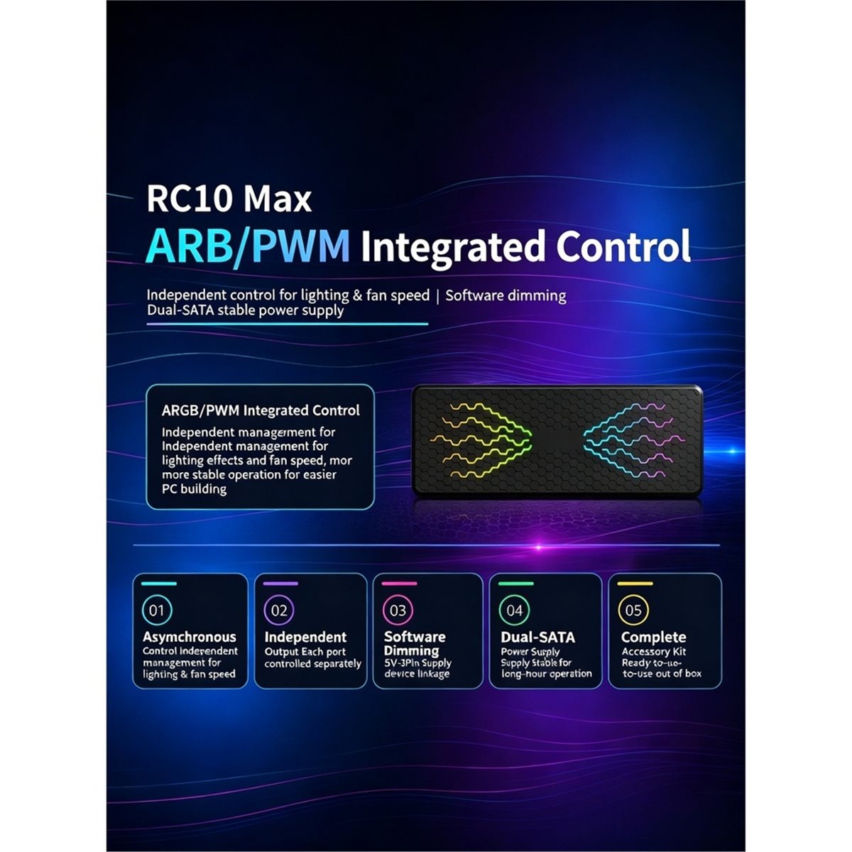RC10max ARGB Hub Computer Case - Case Fan review and price