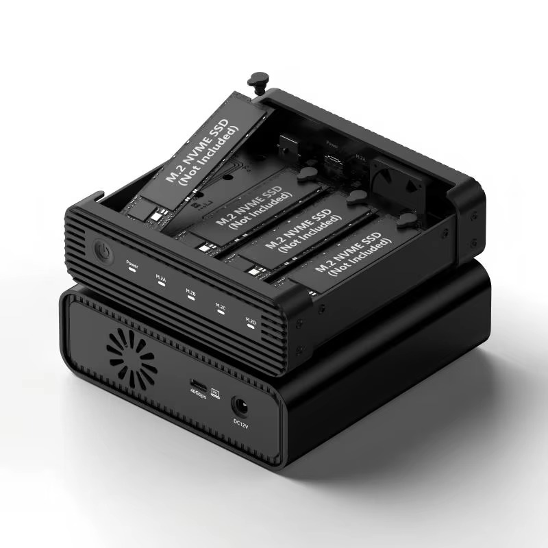 Aluminum M2 4-Bay USB4 Externa - Case Fan review and price