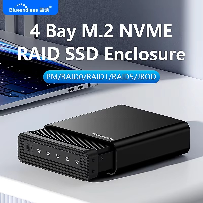 Aluminum M2 4-Bay USB4 Externa - Case Fan review and price
