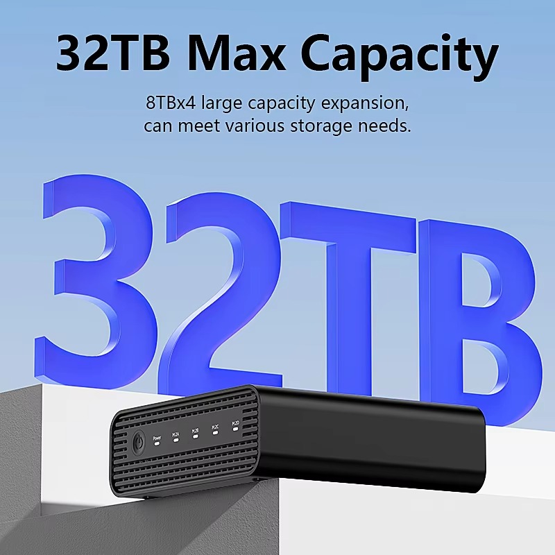 Aluminum M2 4-Bay USB4 Externa - Case Fan review and price