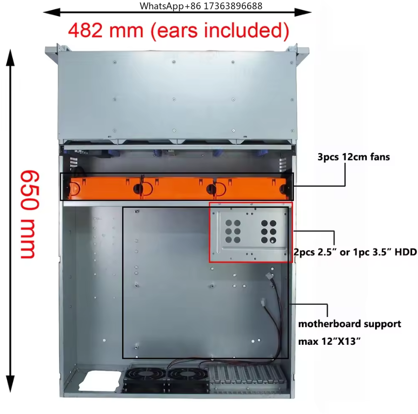 4U Rackmount Server Case 24 Ho - Case Fan review and price